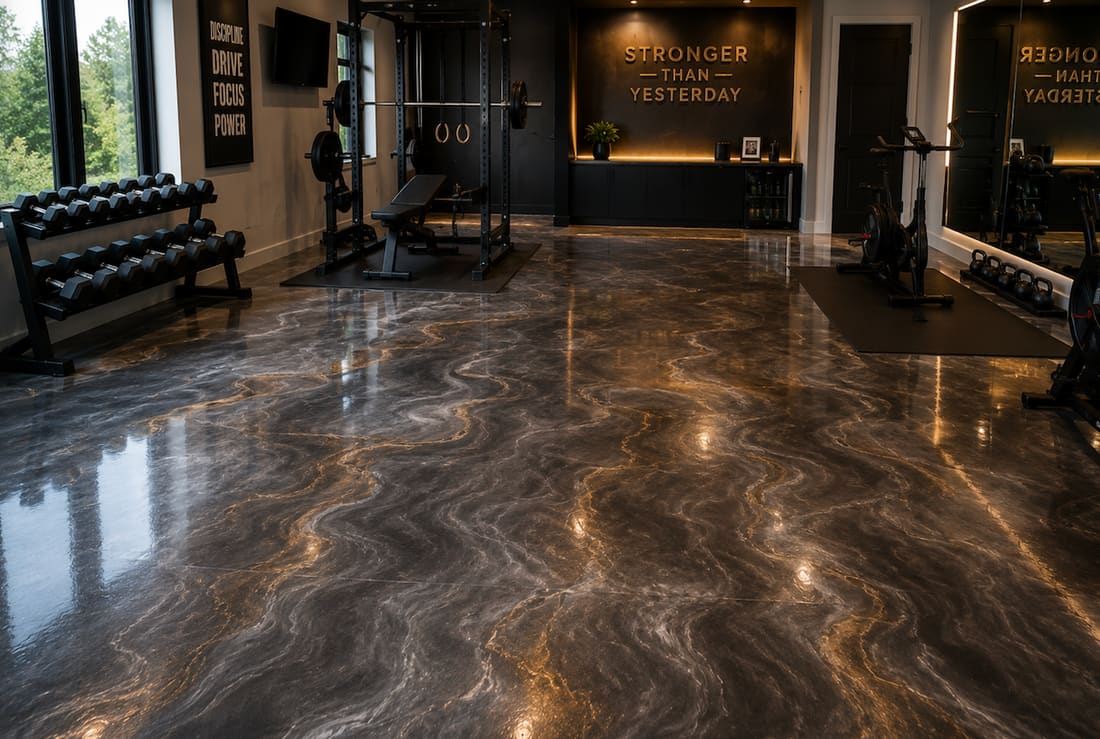 Metallic restaurant floor — Metallic floor in Arlington, TX