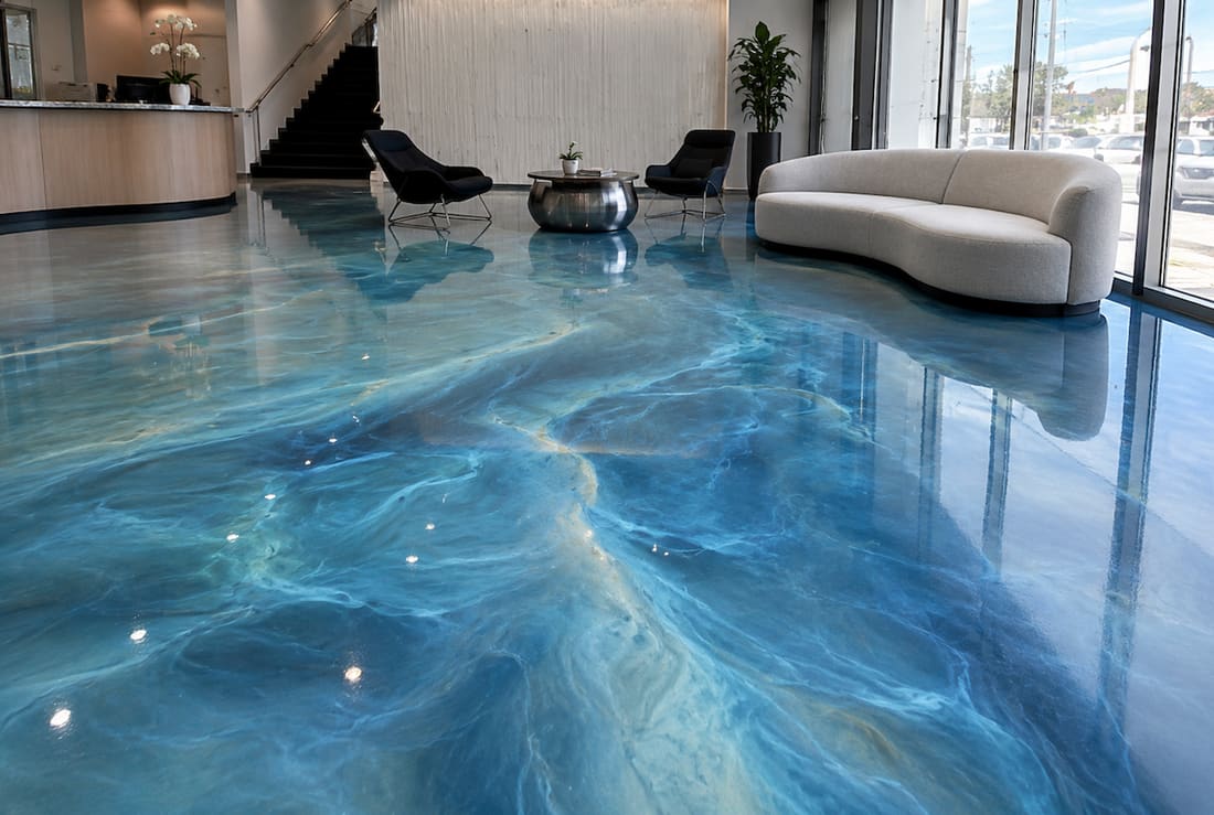 Commercial floor coating project